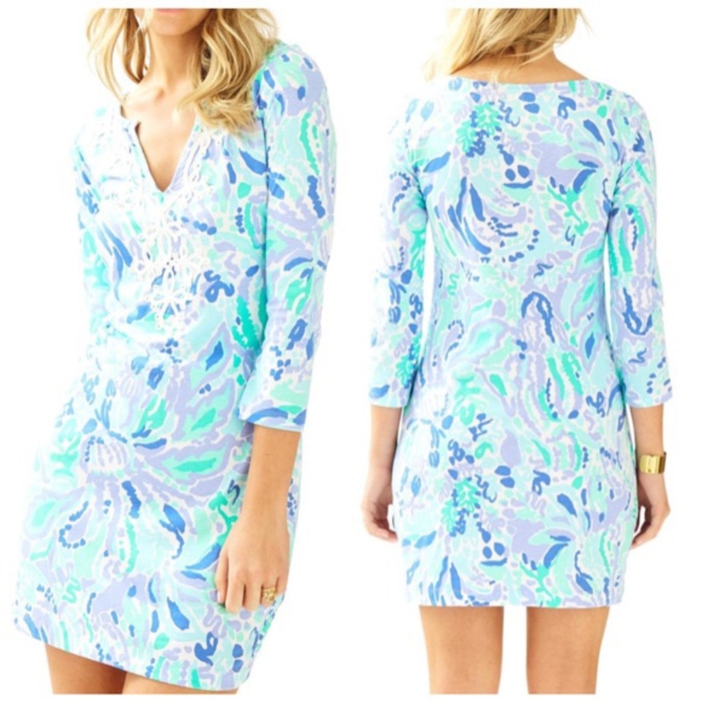 SMALL Lilly Pulitzer Marina Dress Lilac Nice Ink